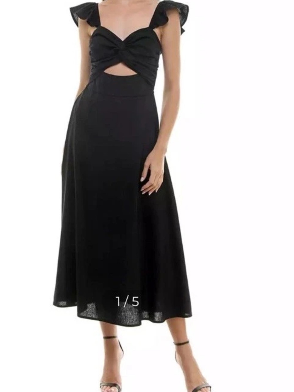 Black Cutout Midi Dress